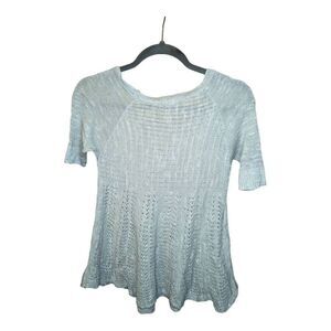 Absolutely Knitted Gray Short Sleeves Sweater Women's Small